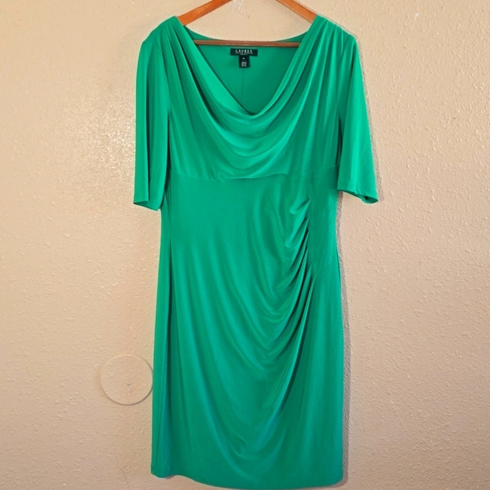 Ralph Lauren Emerald Green Midi Dress